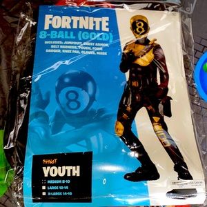 Fortnite 8-Ball Gold Halloween Costume